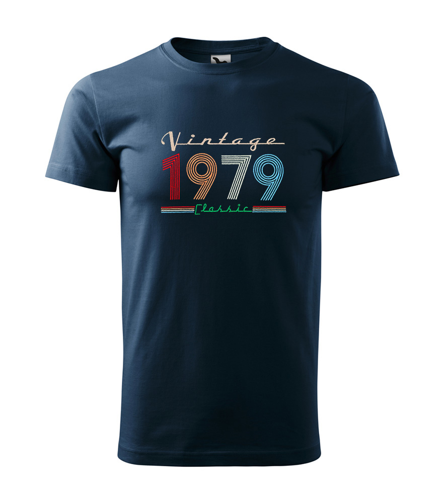 Vyšívané pánske tričko, vyšívaný motív VINTAGE